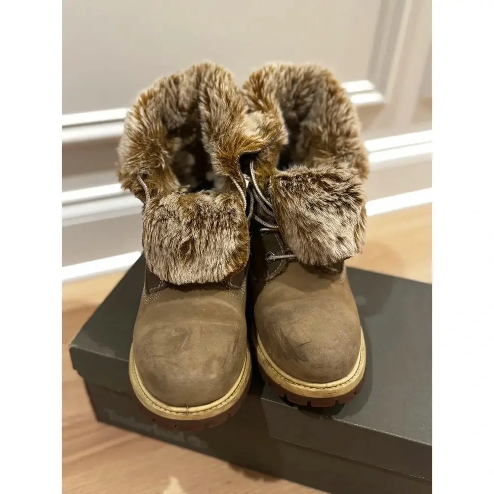 Timberland - Teddy Faux Fur Foldover Ankle Boot 8